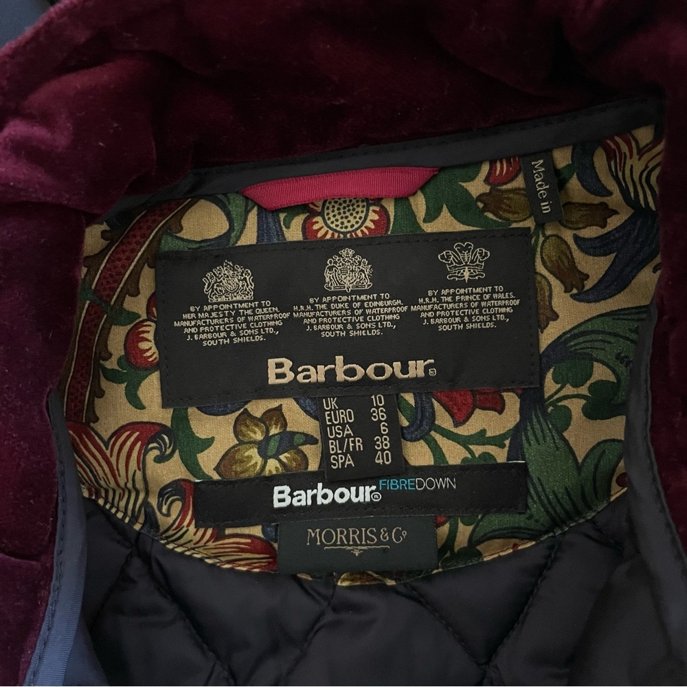 Barbour x Morris & Co Craft Gilet Quilted Puffer Vest - Picture 12 of 15